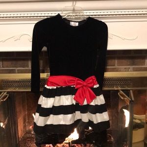 Beautiful Girls Black, red, & white party dress